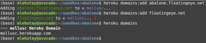 Heroku domains:add error